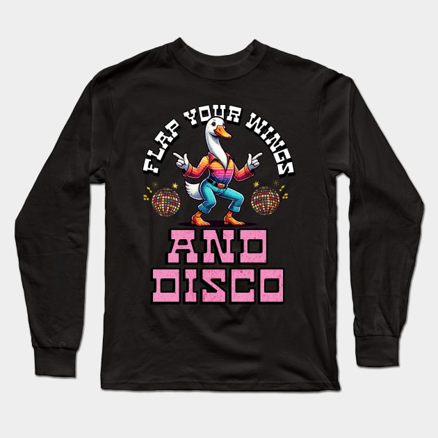 Disco Goose Long Sleeve T-Shirt by The Jumping Cart